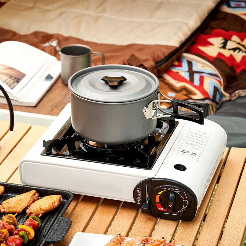 Bếp ga mini cao cấp chống gió Suncojia, tiết kiệm ga công suất 2900W, kèm hộp đựng/ Hàng chính hãng
