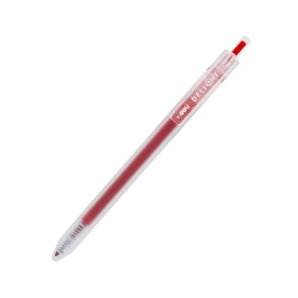 Bút Gel 0.5 mm - Deli EG118-RD - Mực Đỏ