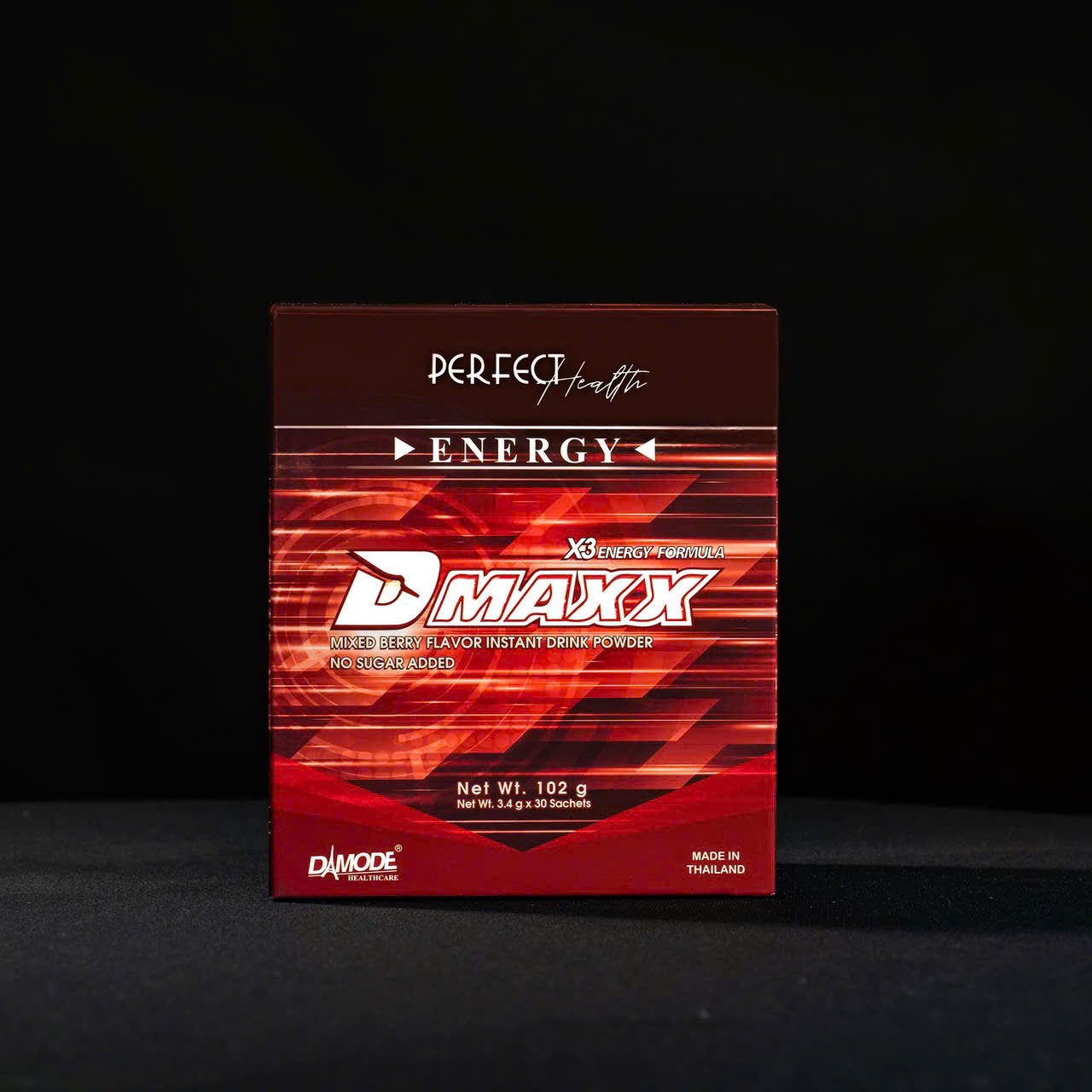 DMAXX thức uống bổ sung vitamin năng lượng không đường DAMODE 7 gói dùng thử màu đỏ