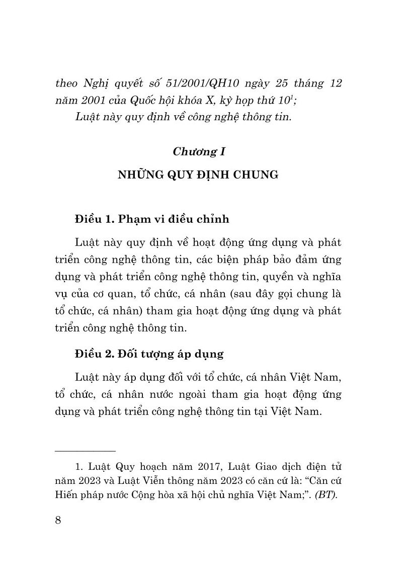 Luật công nghệ thông tin năm 2006 (sửa đổi, bổ sung năm 2017, 2023) 26.000₫