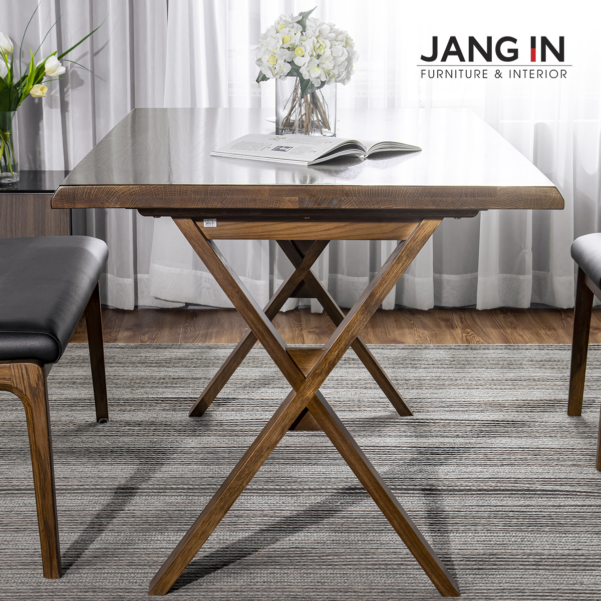 Bộ Bàn Ăn Forest 4 Chỗ Ghế 2 + Ghế Dài Jang In