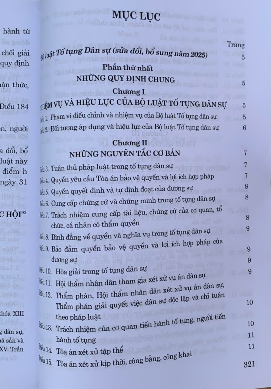 Bộ luật Tố tụng dân sự (Sửa đổi, bổ sung năm 2025)
