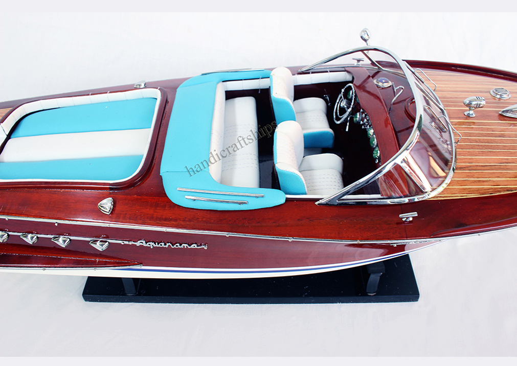 Mô hình tàu Riva Aquarama 50cm (Nệm xanh trắng)