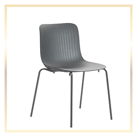 Ghế ăn Italia cao cấp Ghế bàn ăn thân nhựa Polypropylene chân thép sơn nhập khẩu LAVORO European Plastic Dining Chairs – Nội thất CAPTA