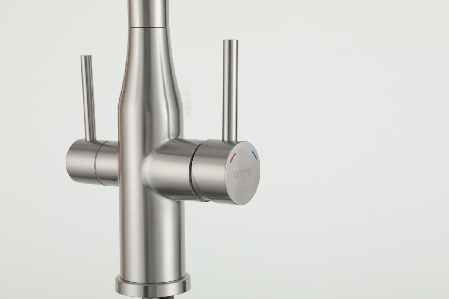 VÒI BẾP CAO CẤP 3 ĐƯỜNG NƯỚC TÍCH HỢP RO NHẬP KHẨU NGA GAPPO G4399-75 CẦN MỀM ĐẦU CHỤM LOE MÀU INOX - HÀNG CHÍNH HÃNG