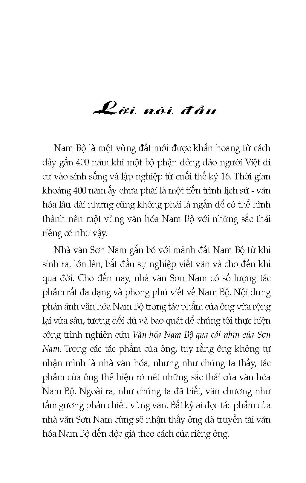 Văn Hóa Nam Bộ Qua Cái Nhìn Của Sơn Nam