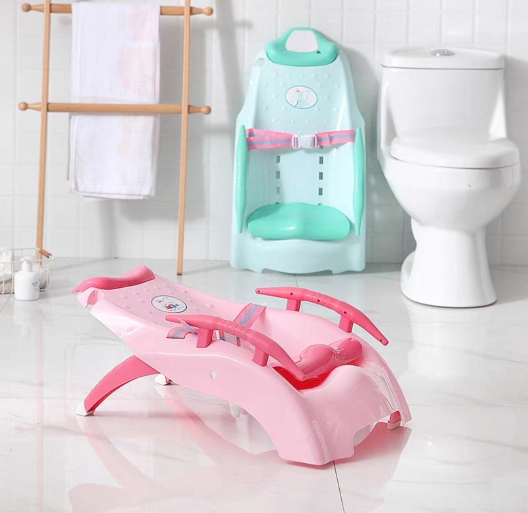 Ghế nằm gội đầu cho bé có tay vịn tặng kèm gáo gội đầu ( màu ngẫu nhiên)