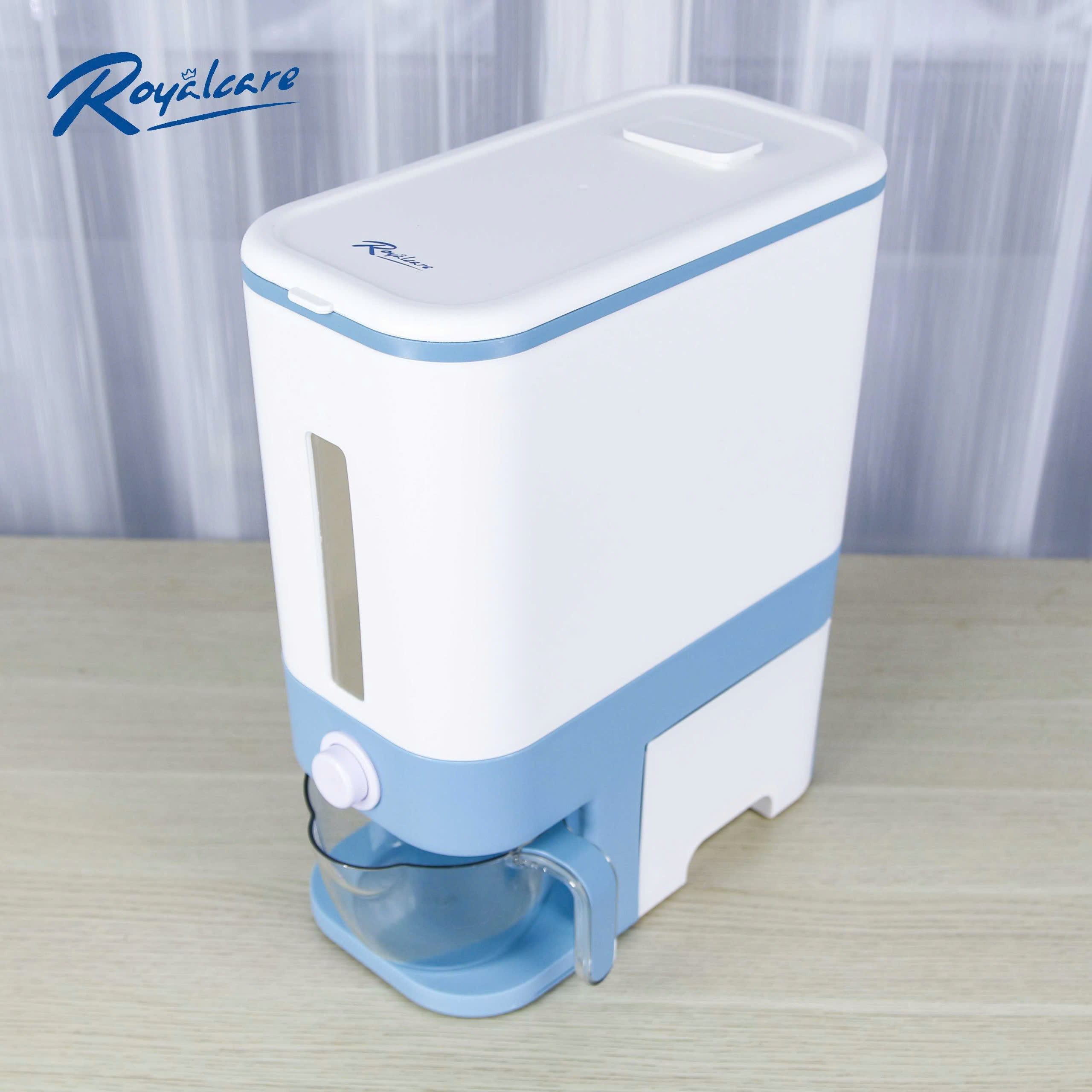 Hộp đựng gạo 12kg, thùng đựng ngũ cốc lớn có nắp đậy, thùng đựng ngũ cốc gia dụng cho nhà bếp, nhiều loại ngũ cốc
