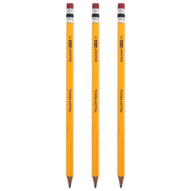 Vỉ 3 + 1 Bút Chì Gỗ 2B - Stacom V3PC107-2B