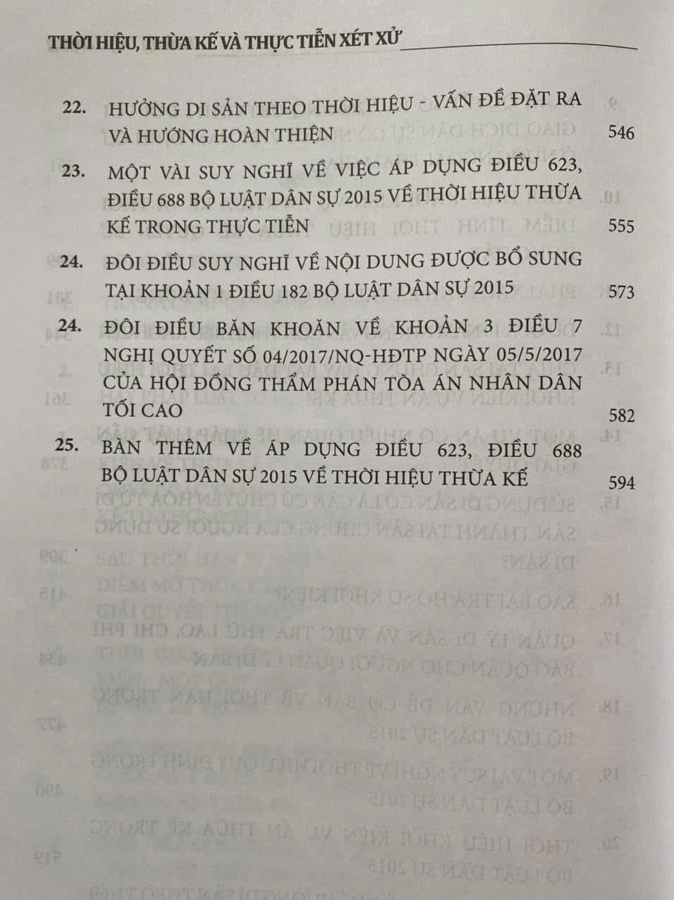 Thời Hiệu, Thừa Kế Và Thực Tiễn Xét Xử