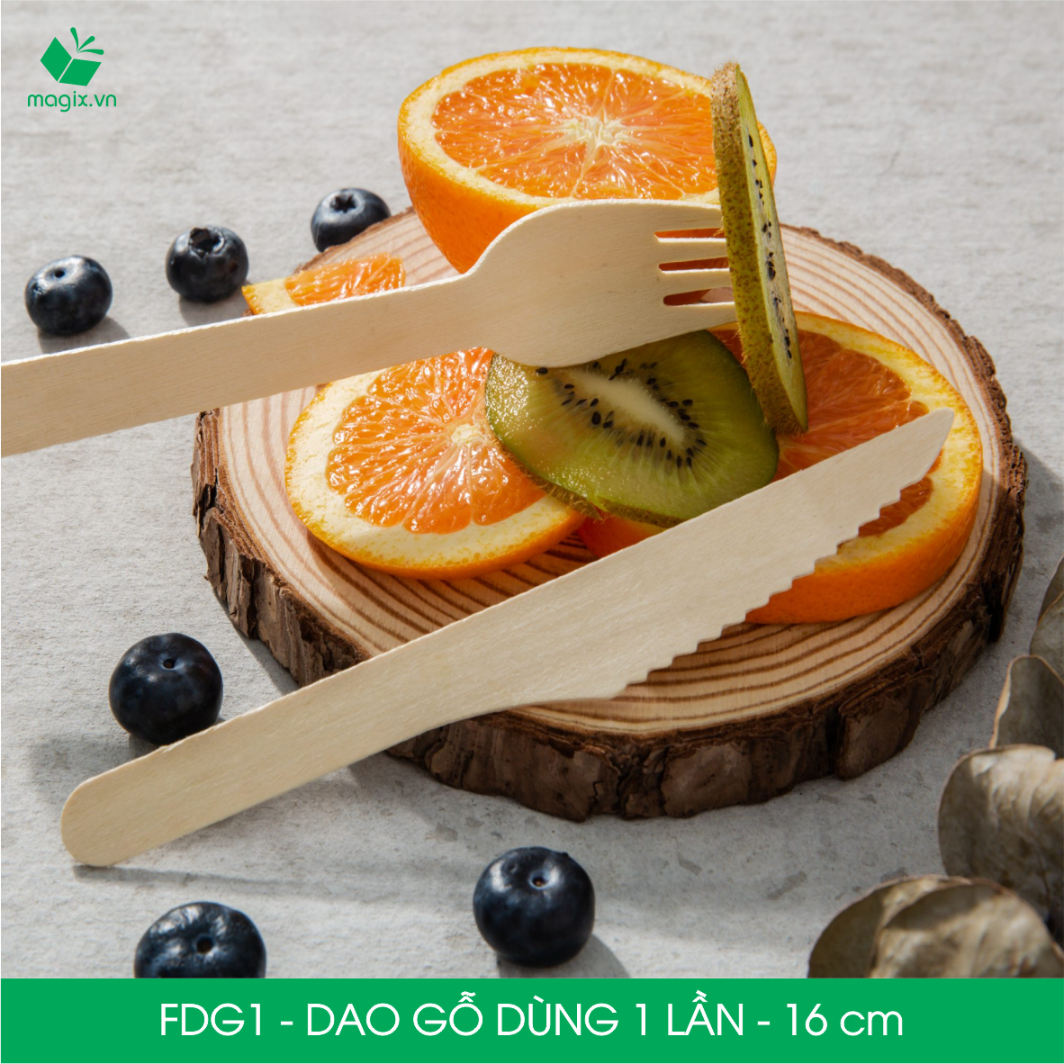 FDG1 - Combo 500 Dao gỗ dài 16 cm dùng 1 lần tiện lợi thân thiện môi trường
