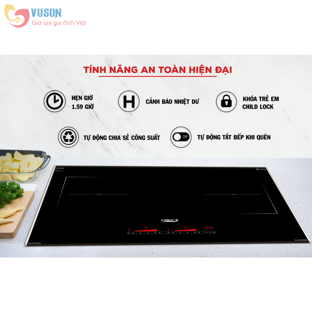 Bếp từ đôi Chefs EH-DIH889 - Hàng chính hãng