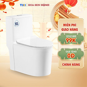 Bồn cầu một khối TUSLO COC 6831 xả xoáy 360 độ, tâm xả 300mm, kiểu dáng sang trọng hiện đại - Hoa Sen Home - Hàng chính hãng