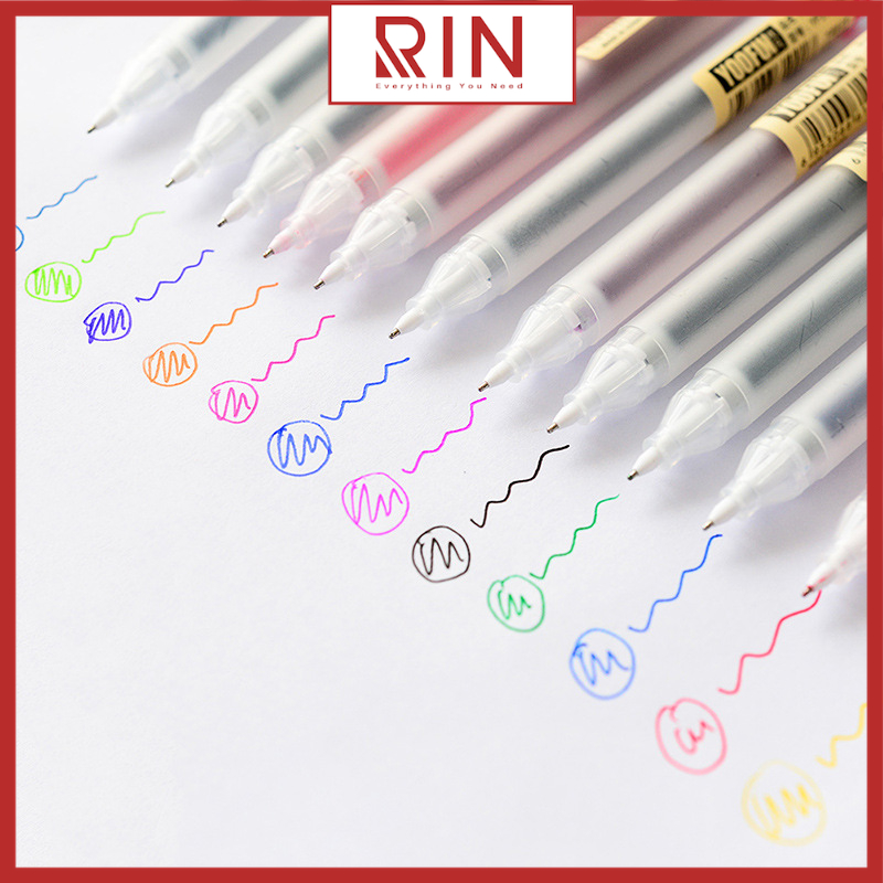 Bút mực gel 0.5mm / bút bi nước / Bút mực khô nhanh/ Bút ghi chép cơ bản nhiều màu lựa chọn – Mực Đen/ Xanh/ Đỏ