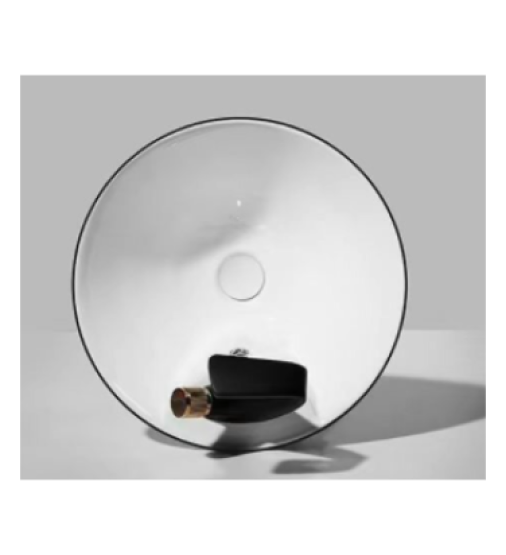 CHẬU LAVABO, CHẬU RỬA MẶT TRỤ TRÒN LIỀN KHỐI NÓN LÁ RẤT VIỆT NAM GROVES GRL NTT03 (43x43x87, đẹp sang trọng)