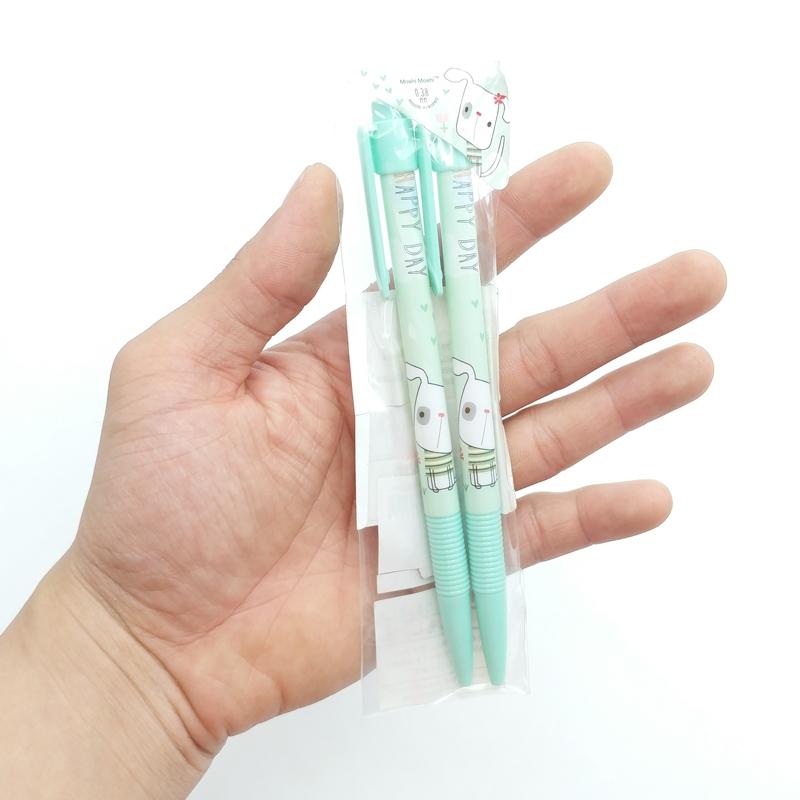 Vỉ 2 Viết Bic Moshi 078 - Xanh Mint - Happy Day