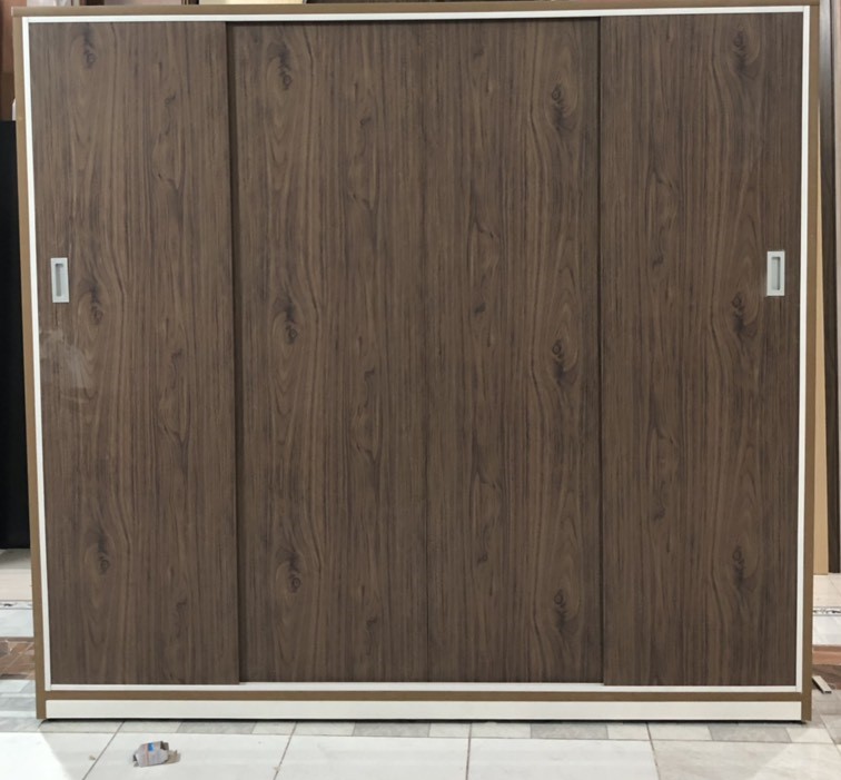 Tủ áo mở lùa ngang 1m6 x Cao 1m85 x Sâu 50 cm (nâu gỗ)