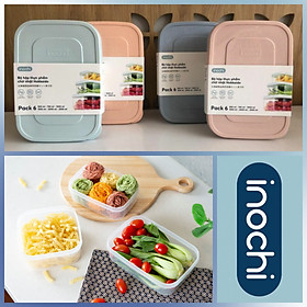 Bộ 6 hộp đựng thực phẩm chữ nhật Inochi Hokkaido (500-750-1000-1500-2000-2500ml)