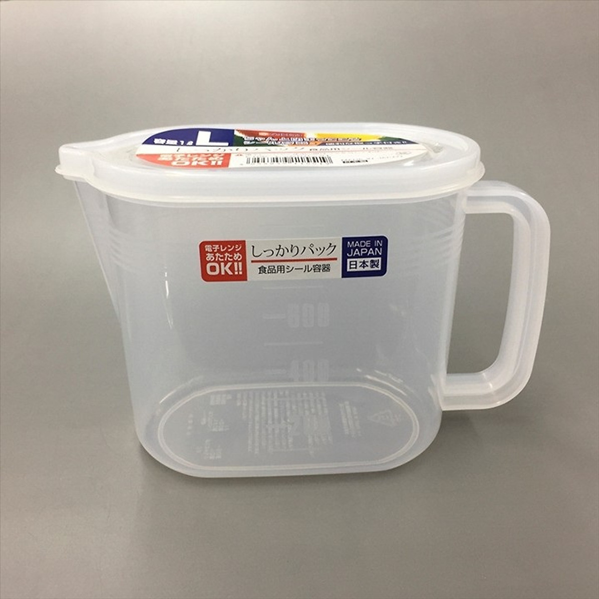 Hộp thực phẩm có tay cầm Nakaya 1000ml, nắp bằng nhựa PE mềm dẻo, khả năng chịu được nhiệt từ -20~ 70°C- nội địa Nhật Bản