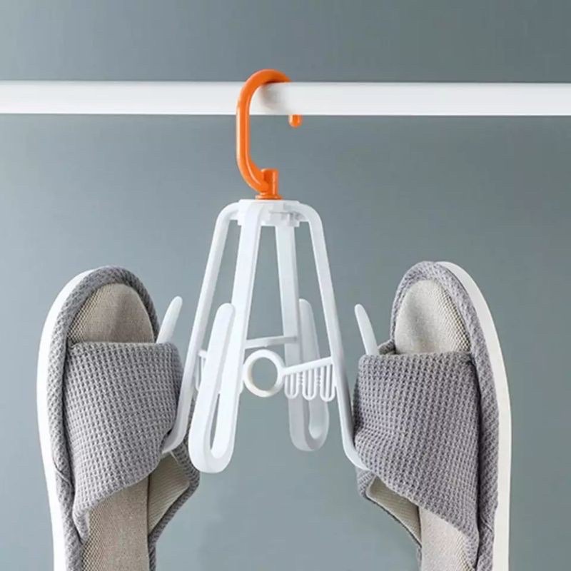 Set 2 móc treo phơi giày dép thông minh xếp gọn tiện lợi khả năng chịu lực cao ,không tốn diện tích ,giữ độ cân bằng cho giày dép không bị lệch và mau khô ráo