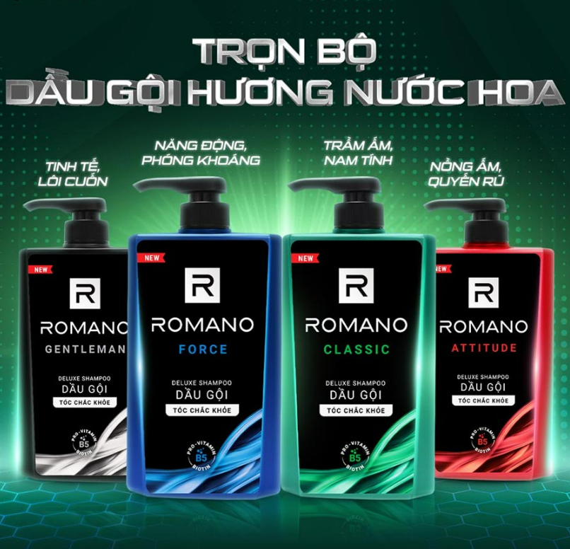 Dầu Gội Romano Deluxe Classic (650g)