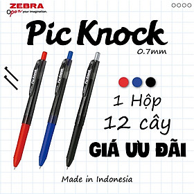 Viết bi bấm Pic Knock hộp 12 cây - Zebra 