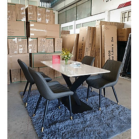Bộ bàn ăn 4 ghế nhập khẩu M2 Juno Sofa hiện đại 