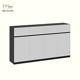 HAPPY FURNITURE , Tủ lưu trữ 4 cửa mở 4 ngăn kéo - KALA, TCM_246 , 180cm x 40cm x 100cm DxRxC