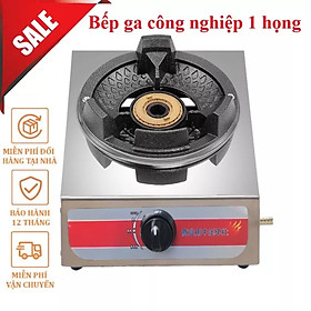 Bếp Ga Công Nghiệp 1 Họng Bếp Khè Đơn Công Nghiệp hàng nhập khẩu, Tiết Kiệm Gas, Dễ Dàng Vệ Sinh Lau Chùi 