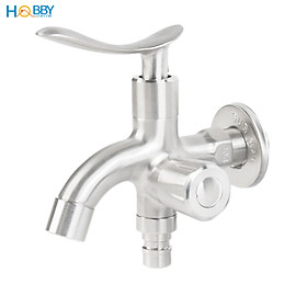 Củ sen lạnh đa năng 2 van xả inox 304 xước Hobby home decor CS4 ren 21