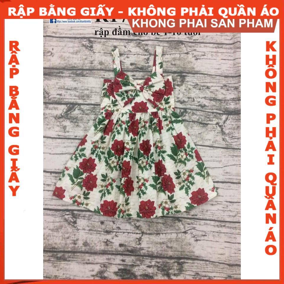 Rập giấy A0 đầm bé gái mã R171 (BẢN VẼ)