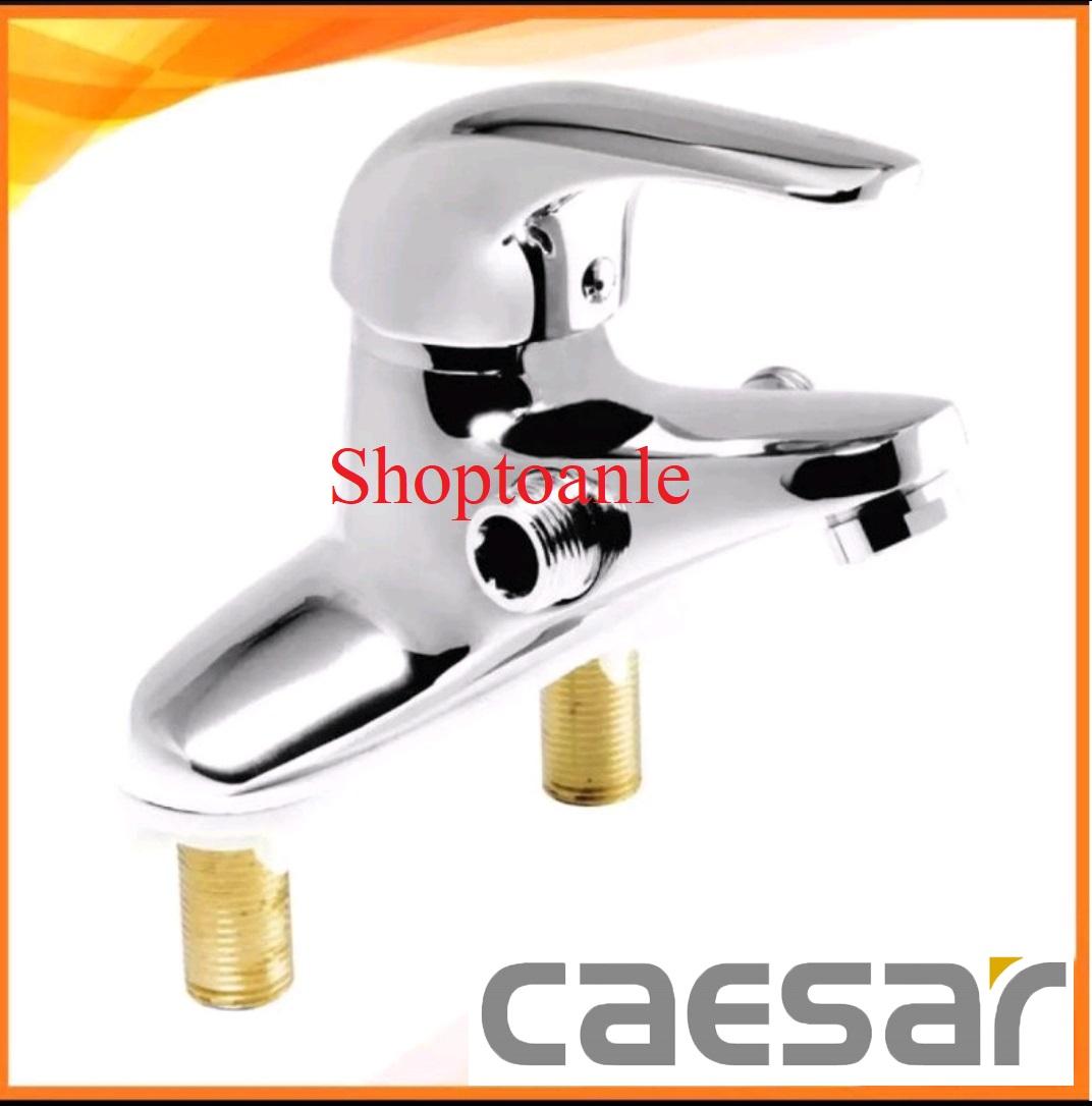 Vòi chậu rửa mặt kiêm vòi hoa sen Caesar nóng lạnh dùng chậu 3 lỗ (Vòi liền sen Caesar) bảo hành 4,5 năm