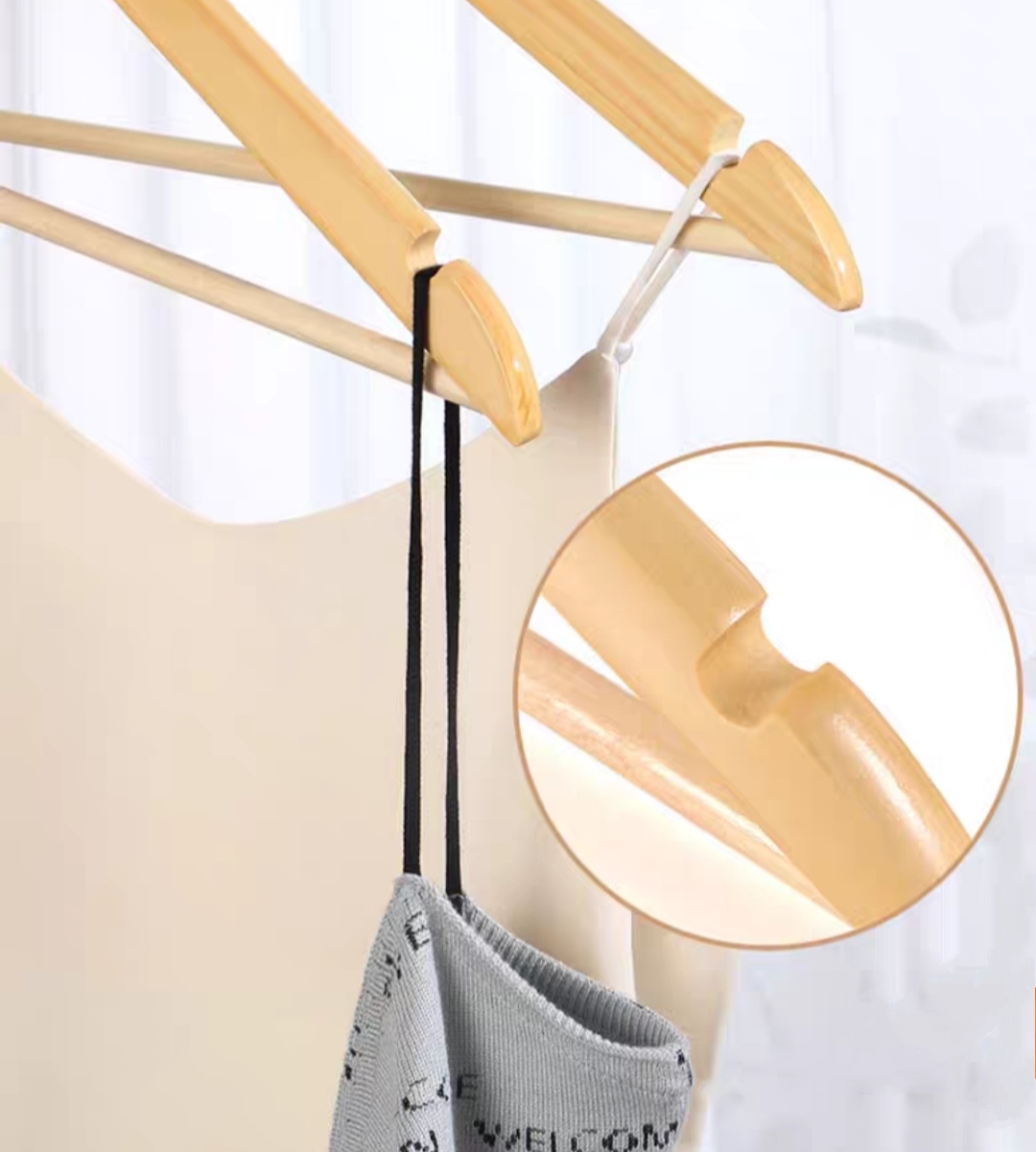 Bộ 10 /20/30 Móc Treo Áo Bằng Gỗ Tự Nhiên LUXURY ONE