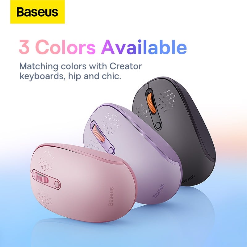 Chuột không dây Baseus F01B Tri-Mode Wireless Mouse Bluetooth & 2.4GHz- hàng chính hãng