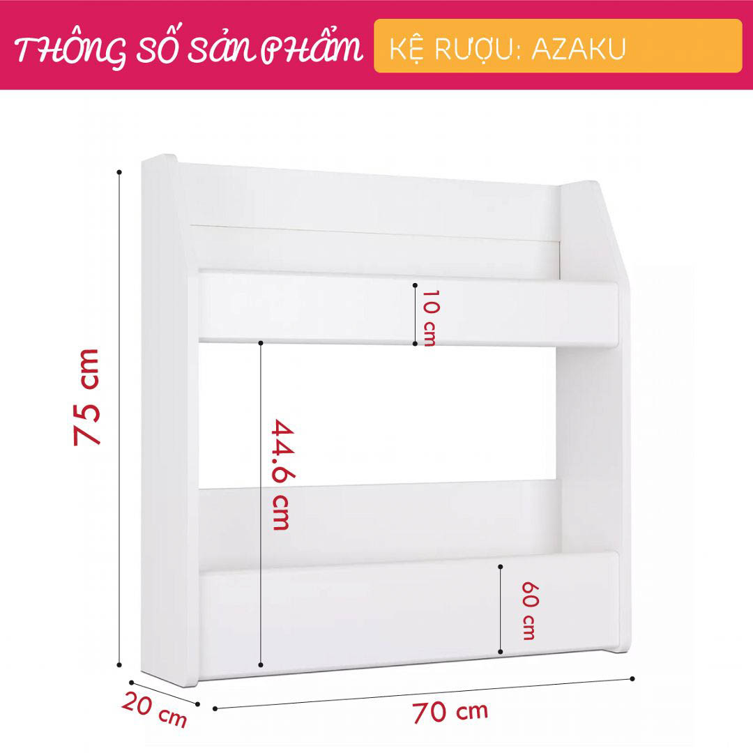 Tủ rượu gia đình bằng gỗ thiết kế đẹp SMLIFE Azaku