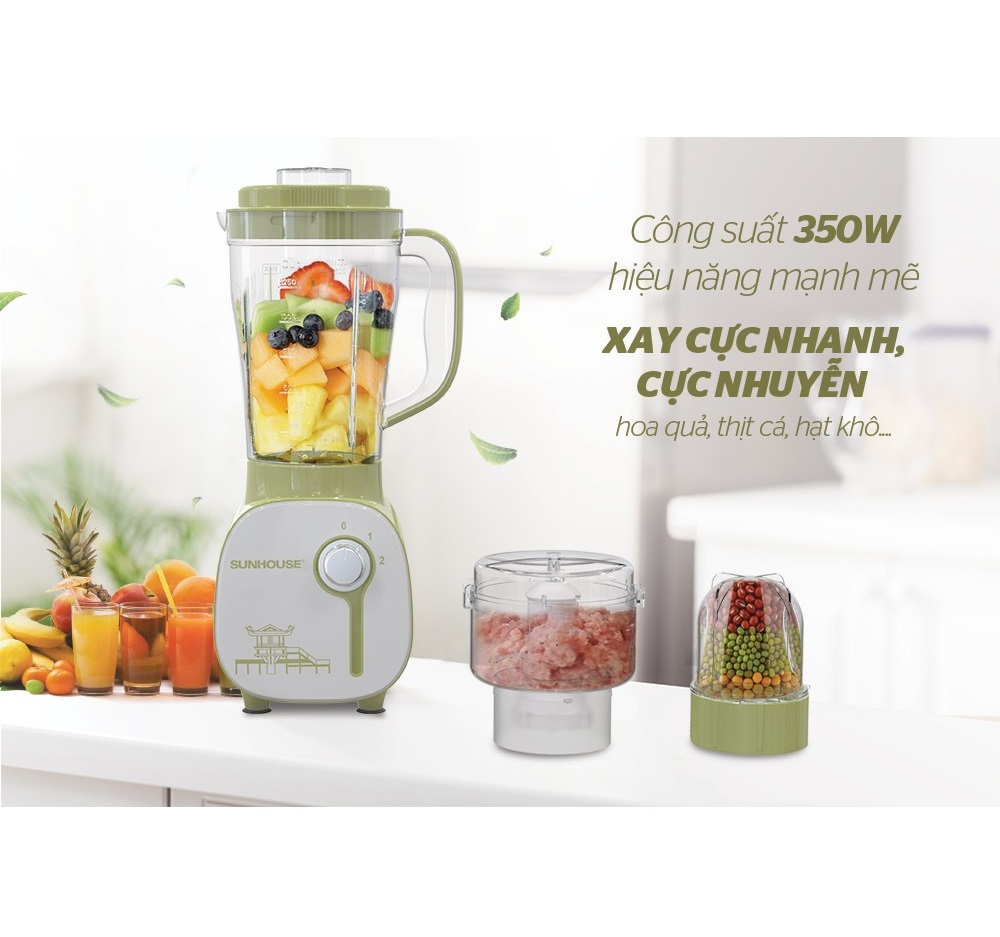Máy Xay Sinh Tố Đa Năng Sunhouse SHD5312G - Hàng Chính Hãng