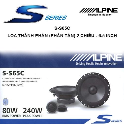S-S65C Loa xe hơi thành phần (phân tần) 2 chiều 6.5 inch chính hãng Alpine