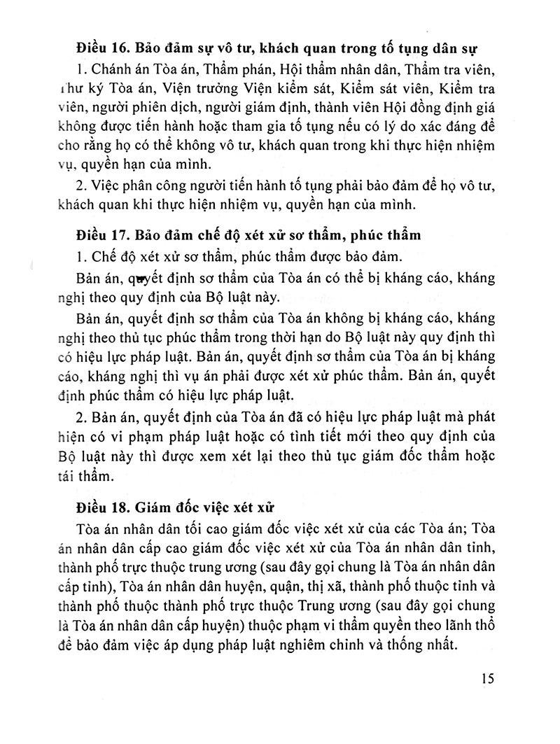 Bộ Luật Tố Tụng Dân Sự Của Nước Cộng Hòa Xã Hội Chủ Nghĩa Việt Nam (2016)