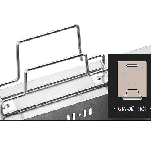 combo chậu rửa chén inox 304, kèm vòi rửa, hộp xà phòng, rổ inox đựng rau củ