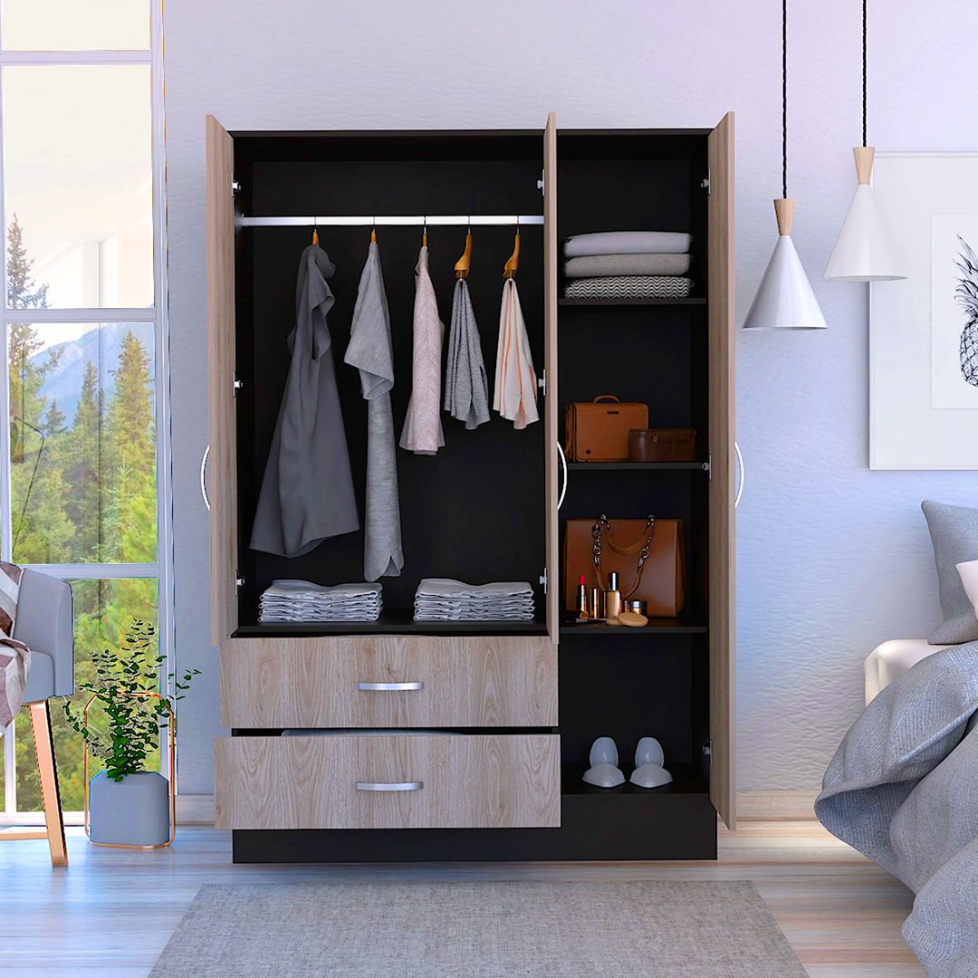 Tủ quần áo gỗ 3 cánh hiện đại SMLIFE Chamak