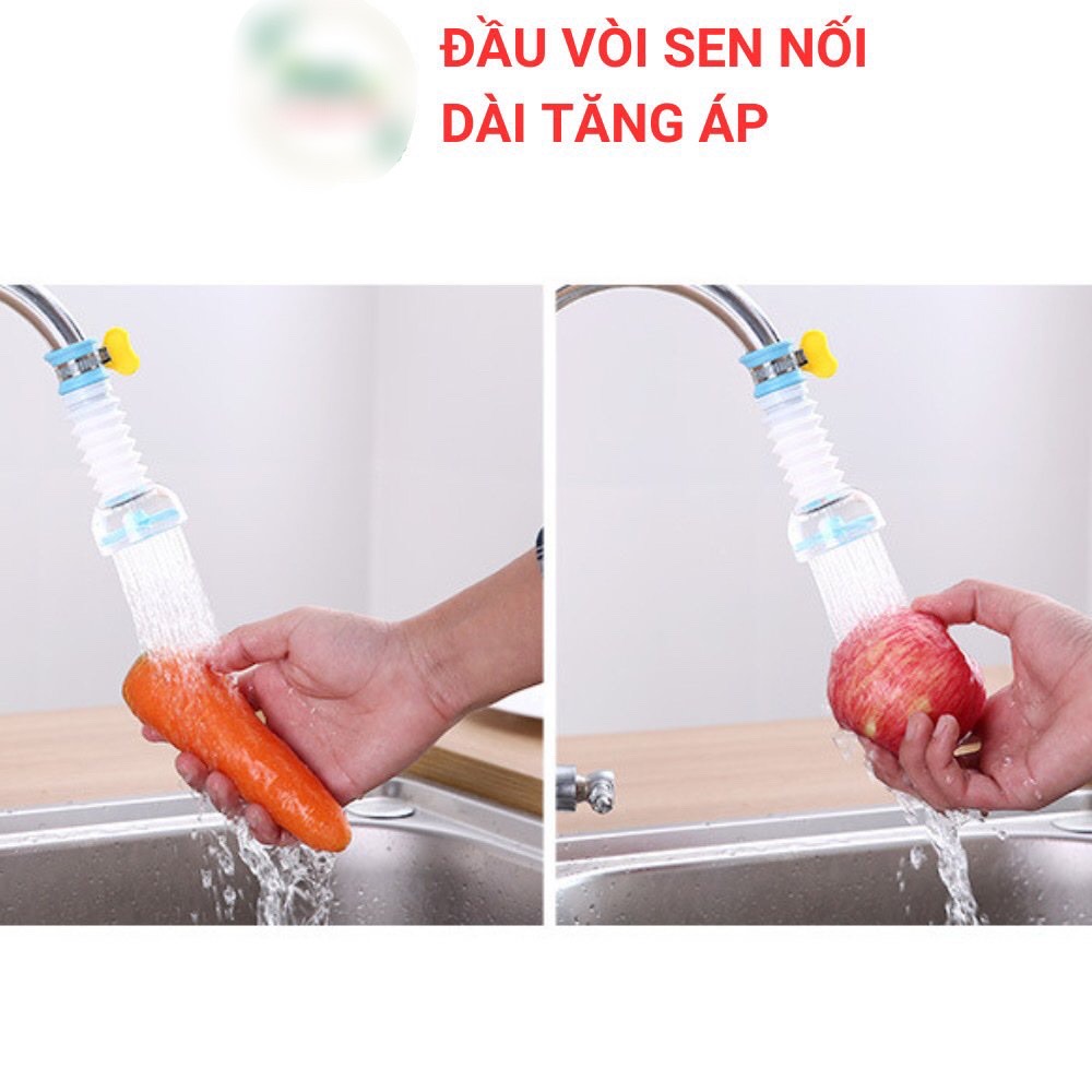 Vòi tăng áp suất , đầu vòi nối rửa bát tăng áp xoay 360 độ cho bồn rửa chén có than hoạt tính