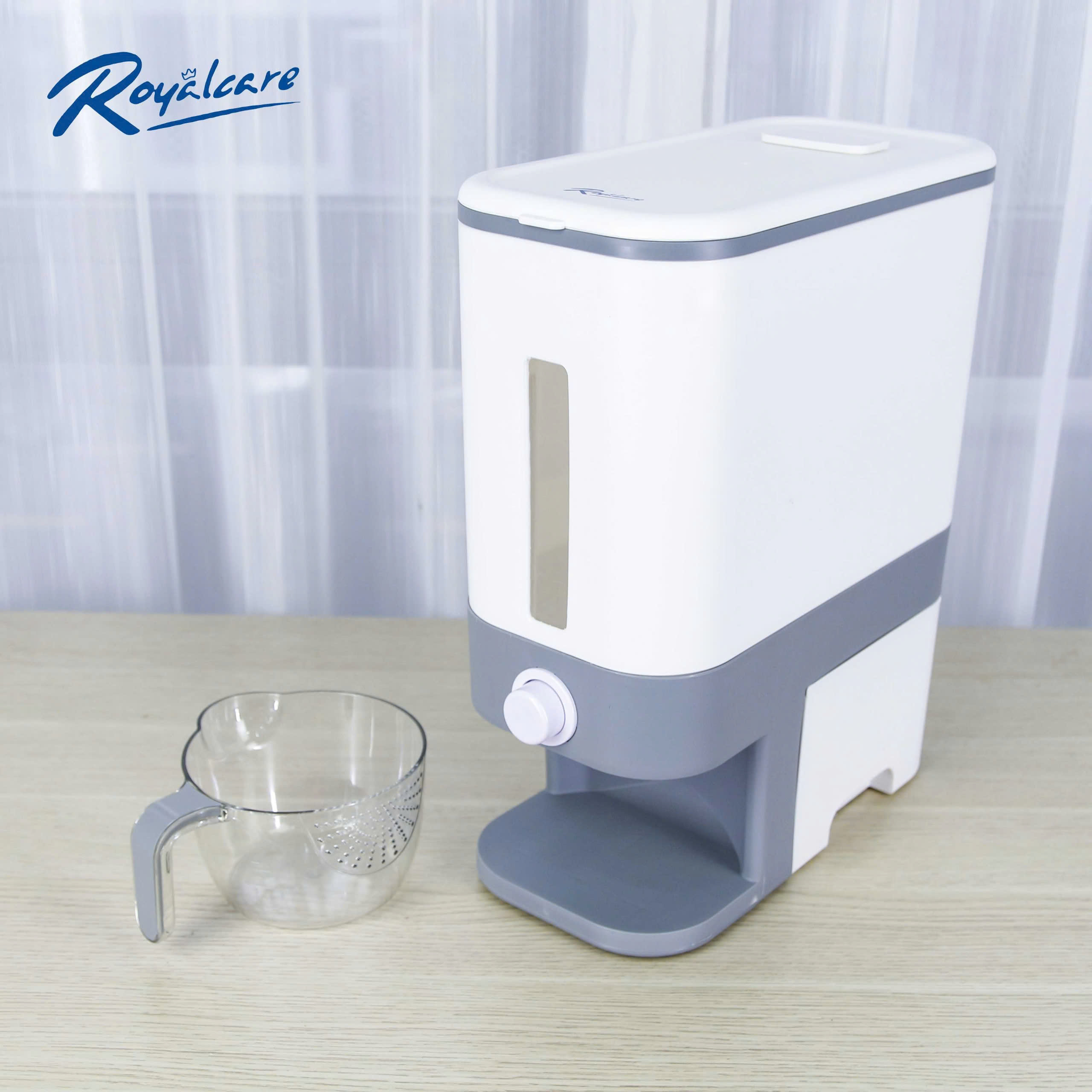 Hộp đựng gạo 12kg, thùng đựng ngũ cốc lớn có nắp đậy, thùng đựng ngũ cốc gia dụng cho nhà bếp, nhiều loại ngũ cốc