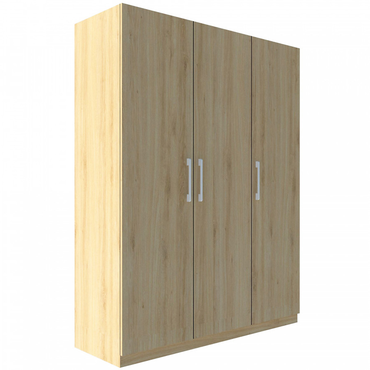 Tủ quần áo gỗ MDF Tundo 3 cánh màu vàng sồi 160 x 55 x 200cm