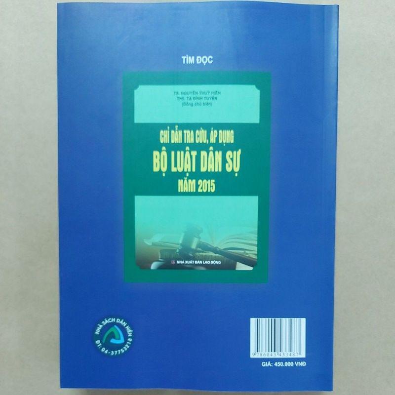Sách - Chỉ dẫn tra cứu áp dụng Bộ luật tố tụng dân sự năm 2015 (Tái bản có sđ,bs 2022)