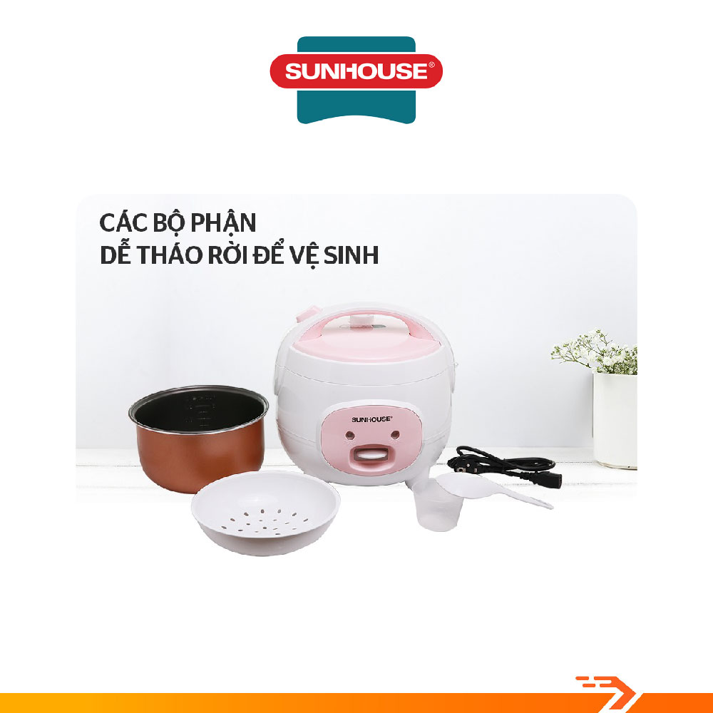 Nồi Cơm Điện Sunhouse 1.8 lít SHD8607W - Hàng Chính Hãng