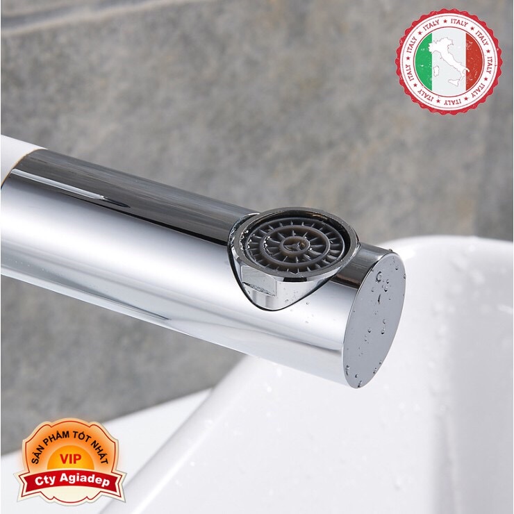 Vòi rửa mặt, vòi rửa lavabo đa năng thân cao đồng mạ trắng đẹp sang trọng thanh lịch GROES GR 7011C