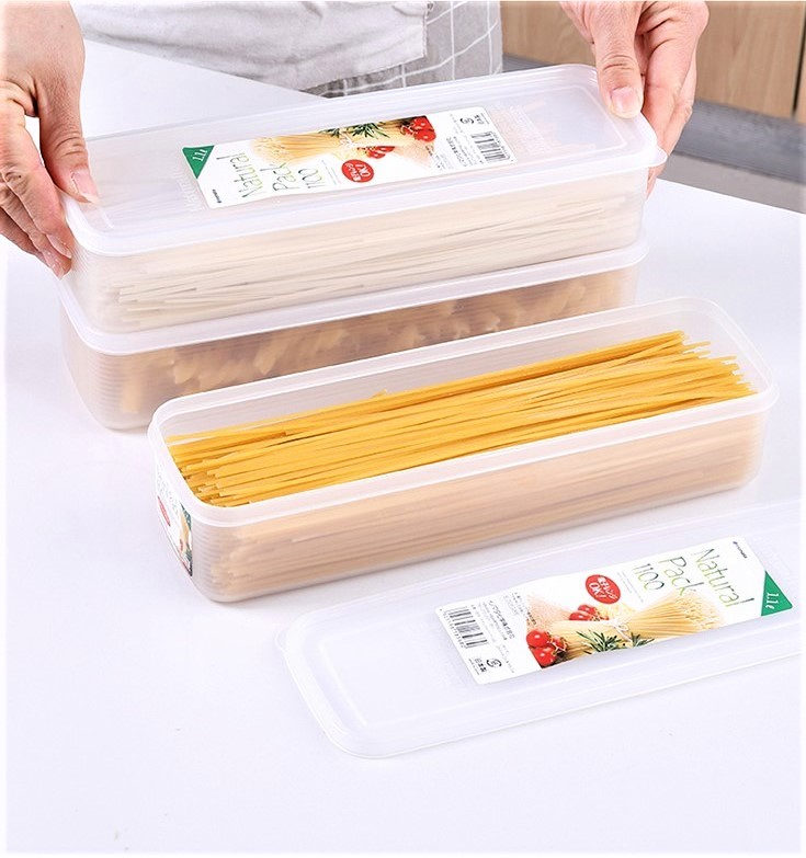 Hộp đựng thực phẩm hình chữ nhật 1100ml - Hàng nội địa Nhật Bản
