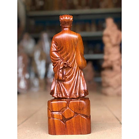 Tượng khổng minh ( gia cát lượng ) bằng gỗ hương đá kt cao 40×14×13cm