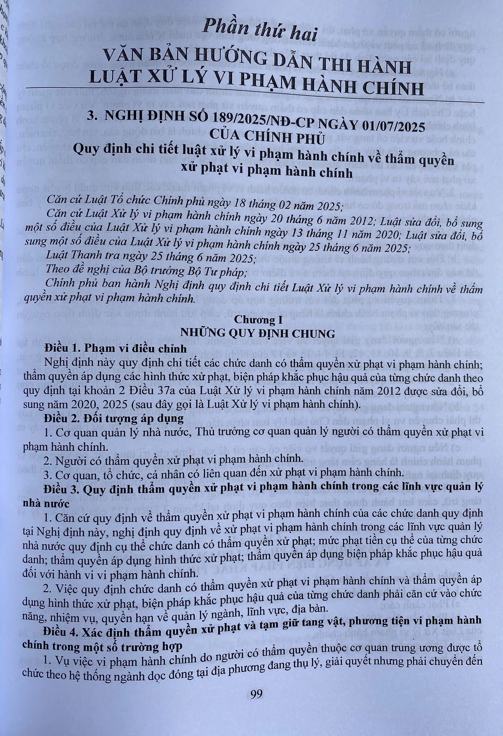 Luật Xử Lý Vi Phạm Hành Chính Và Các Văn Bản Hướng Dẫn Thi Hành