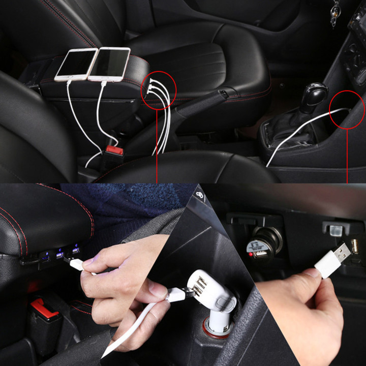 Hộp tỳ tay ô tô dành cho Mitsubishi Xpander tích hợp 7 cổng USB